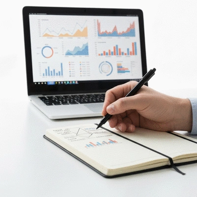 Person drawing a roadmap with financial goals