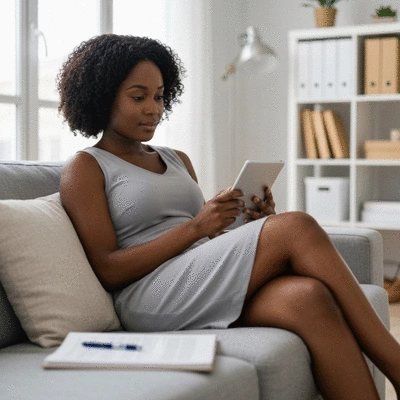 Person reviewing legal documents on a tablet, representing gig worker protections
