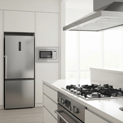 Modern energy-efficient appliances in a clean kitchen